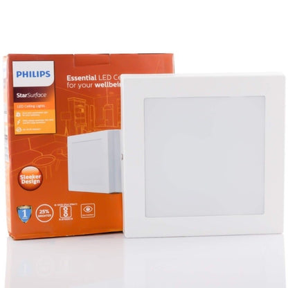 Philips LED Star Surface Square/Round Surface Mounted Ceiling Light 12W/18W | 6500K cool day light