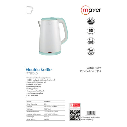 Mayer 2.4L Electric Kettle | MMEK855