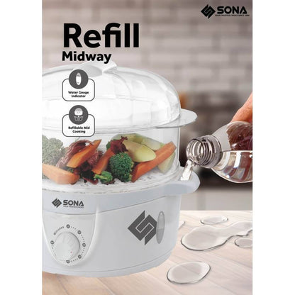 Sona 9.0L (3 Tier) Electric Steamer SSR2046