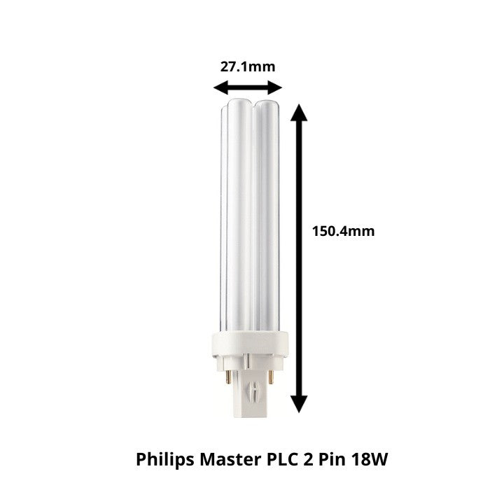 Philips Master PLC / PL-C 2Pin 10w/13w/18w/26w (Cool Daylight 65K/Cool White 40K/Warm White 30K)