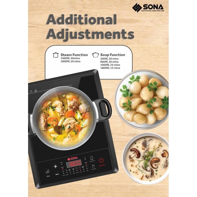 SONA Multi-Function Digital Induction Cooker 2000W SIC8655