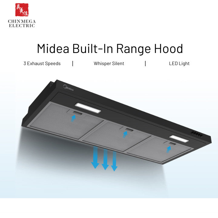 Midea Bulit-In Range Hood Slim Under Cabinet Kitchen Hood | MH90F26