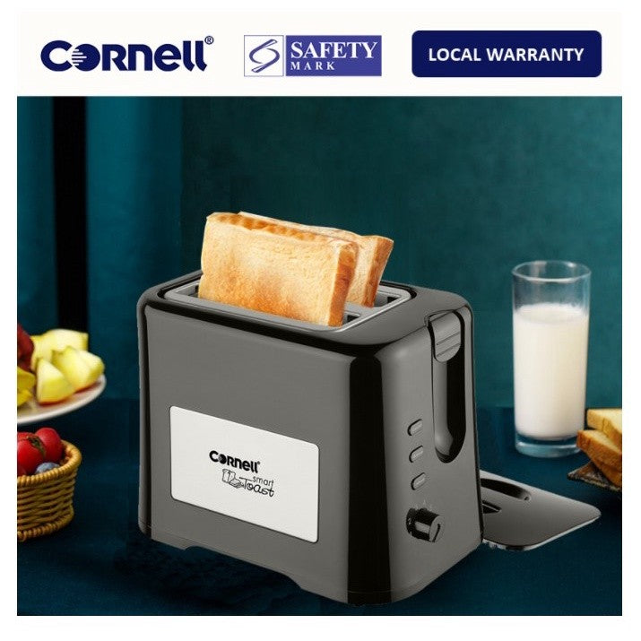 Cornell 2 Slice Pop Up Bread Toaster (white/black) CT-EDC2000