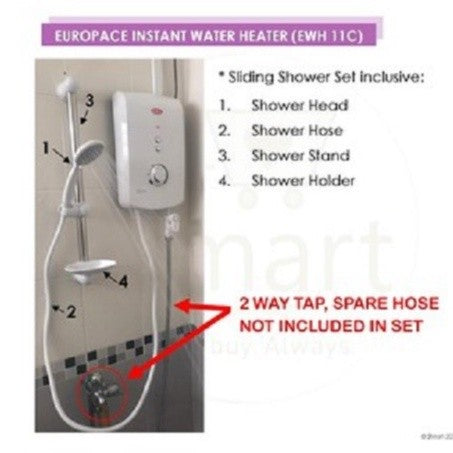 EuropAce Instant Water Heater EWH 11C