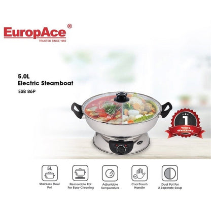 EuropAce 5L Electric Steamboat ESB 86P