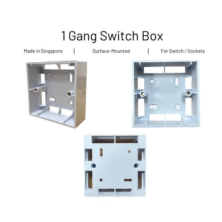 External Surface Mounting Box for Switch or Socket, 1 Gang / 2 Gang