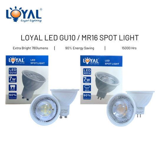 LOYAL LED 7W 240V GU10/ MR16 (GU5.3) SPOTLIGHT