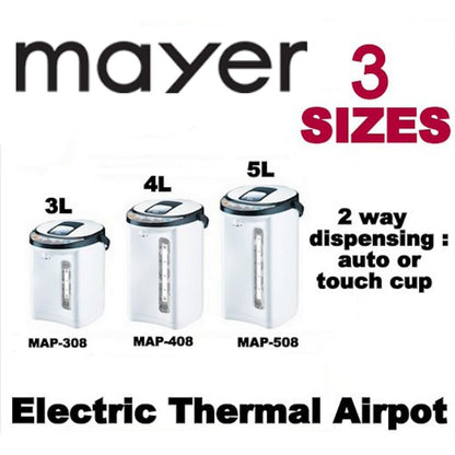 Mayer Electric Thermal Airpot 3L/4L/5L  | MAP-308/MAP-408/MAP-508