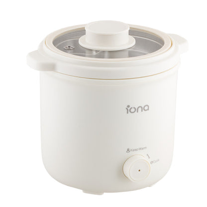 IONA 0.8L Multi Cooker / Rice Cooker with Steamer | GLRC086-White