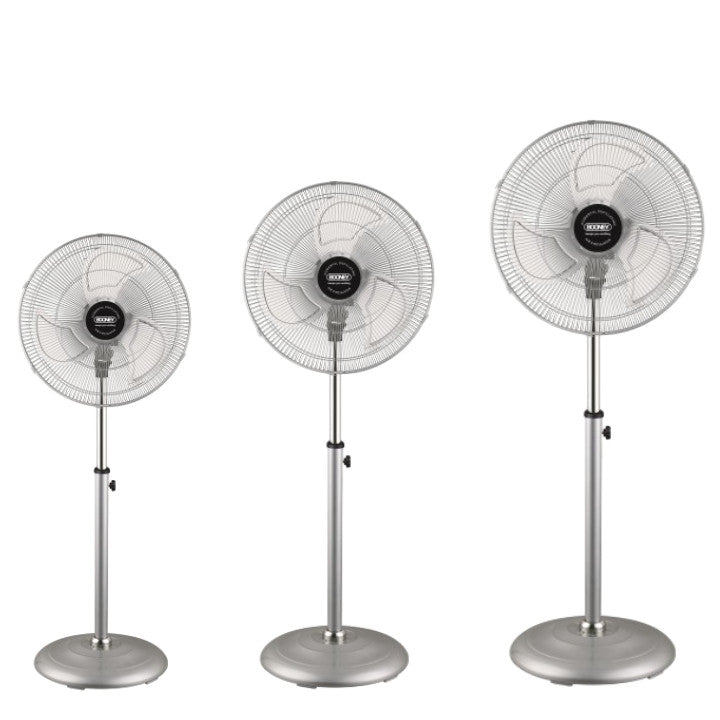 Booney Stand Fan 16"/ 18"/ 20" Powerful Oscillating Air Circulator Aluminum Fan - BPF400F| BPF450S | BPF500S