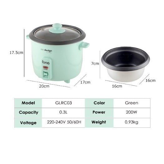 Iona 0.3L Rice Cooker GLRC03