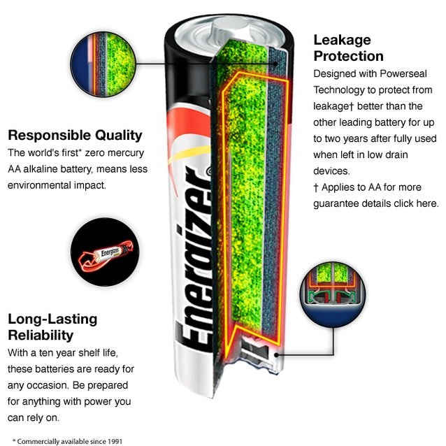 Energizer Max AA / AAA Alkaline Power Batteries (6 batteries per pack)