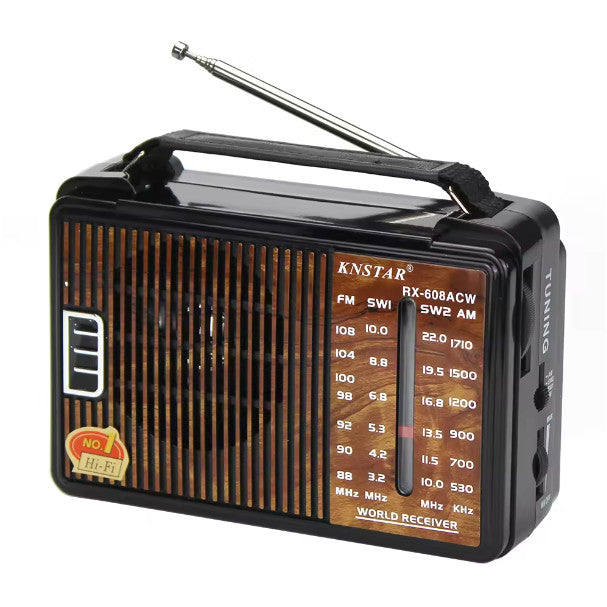 KNSTAR Portable 4 Band Worldwide Receiver Radio AM FM SW1-2 | RX-608ACW