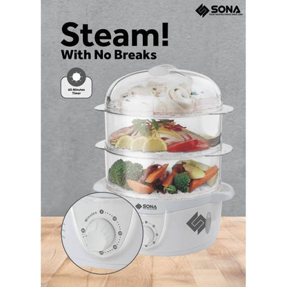 Sona 9.0L (3 Tier) Electric Steamer SSR2046