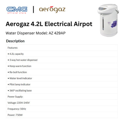 Aerogaz 4.2L Electrical Airpot AZ 429AP