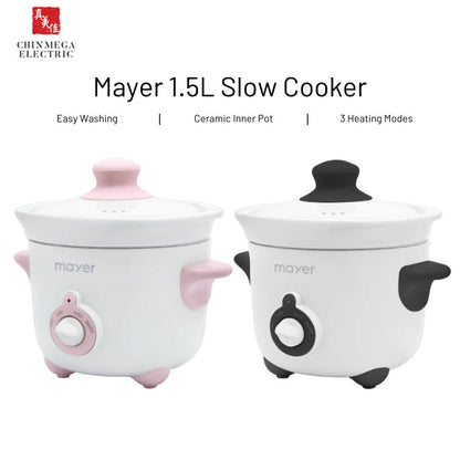 Mayer 1.5L Slow Cooker MMSC15 (Black/ Pink)