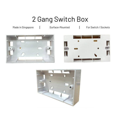 External Surface Mounting Box for Switch or Socket, 1 Gang / 2 Gang