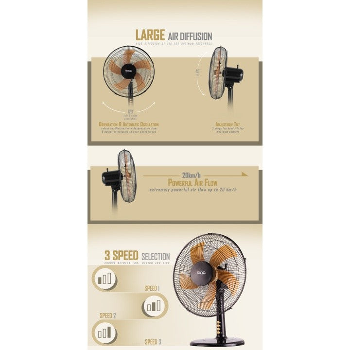 Iona 16" Electric Table Fan GLTF160