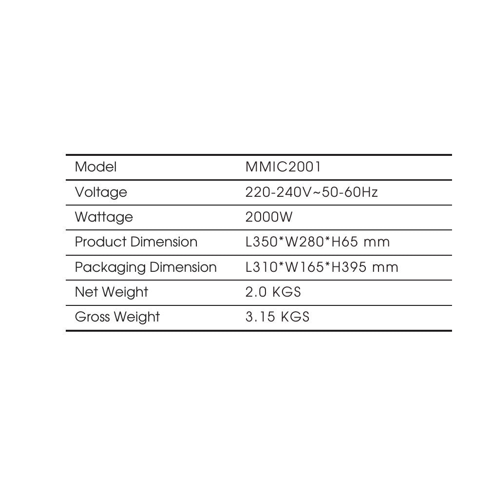 Mayer 2000W Induction Cooker MMIC2001