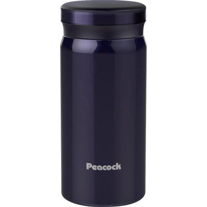 Peacock Compact 0.2L Thermal Vacuum Bottle Mug (AKB-20AK / ABK-20RS) - Red Pink / Navy Blue