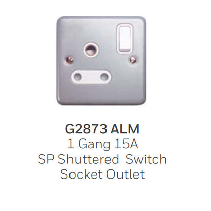 MK Metalclad K-Series 13A Shuttered Heavy Duty Metal Sockets | 1 Gang/ 2 Gang Double Pole Sockets with Box