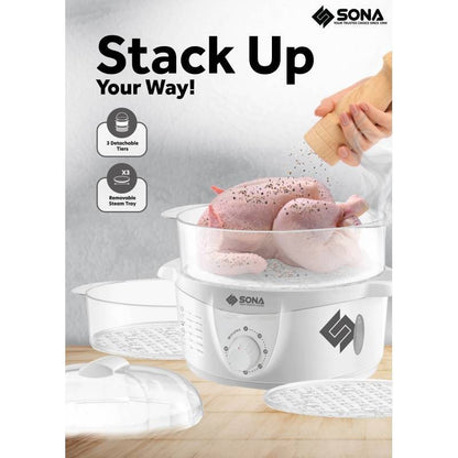 Sona 9.0L (3 Tier) Electric Steamer SSR2046