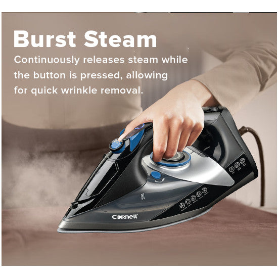 Cornell 2600W Electric Steam Iron with Auto Shut Off Function CSIE26BK