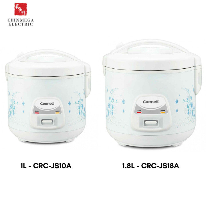 Cornell 1.0L 1.8L Jar Rice Cooker with Steam Tray CRC-JS10A/CRC-JS18A