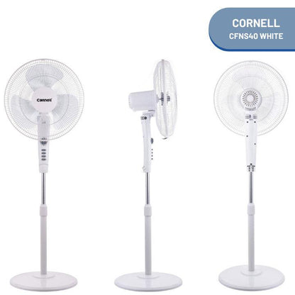 Cornell 16" Stand Fan with Timer 50W CFNS40 (Black / Grey / White)