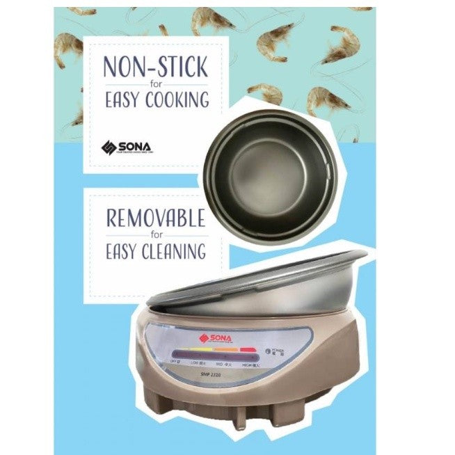 Sona 1.8L Steamboat Multi-Purpose Cooker SMP 2318