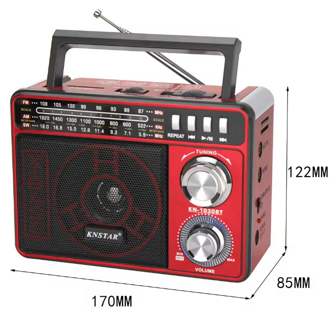 KNSTAR 3 Band Radio (FM/AM/SW) KN-1030BT