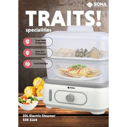 SONA 20L Electric Steamer SSR 3164