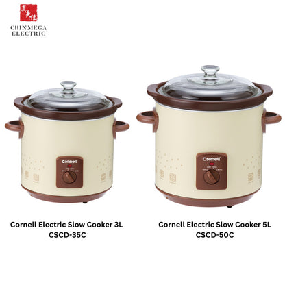 Cornell Electric Slow Cooker 3L / 5L Ceramic Pot | CSC-D35C / CSC-D50C