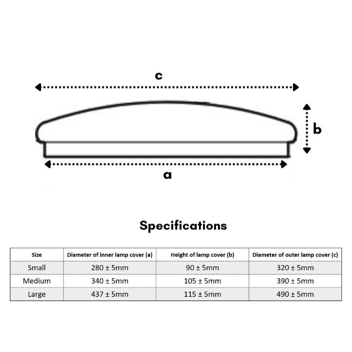 Loyal LED Ceiling Lamp Cover | 3 Sizes Available
