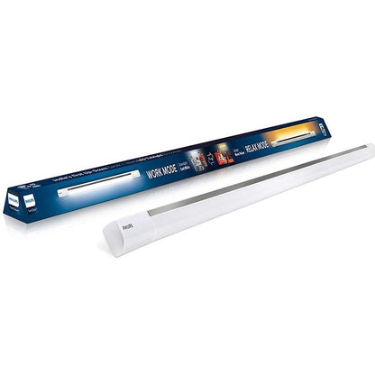 Philips Twin Glow 20 Watt LED Up-Down Batten Tubelight (Yellow Uplight Relax Mode | White Downlight Work Mode) LB0620