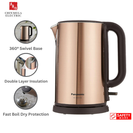 Panasonic 1.2L Double Layer Insulated Stainless-Steel Kettle | NC-HKD122 N(Gold)