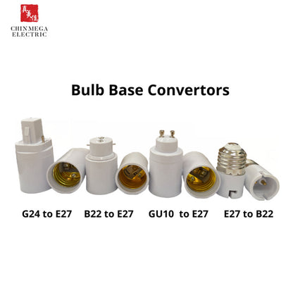 Bulb Base Converter Adapter G24/B22/GU10 to E27 | E27 to B22 (2/4 PCS)