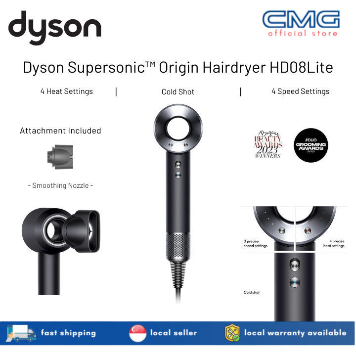 Dyson Supersonic ™ Origin Hair Dryer HD08 Lite (Intelligent Heat Control // 2 Years Warranty)