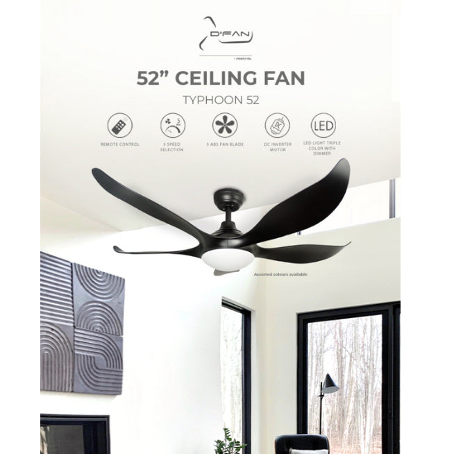 Mistral D'Fan 52" Typhoon 52 DC Ceiling Fan