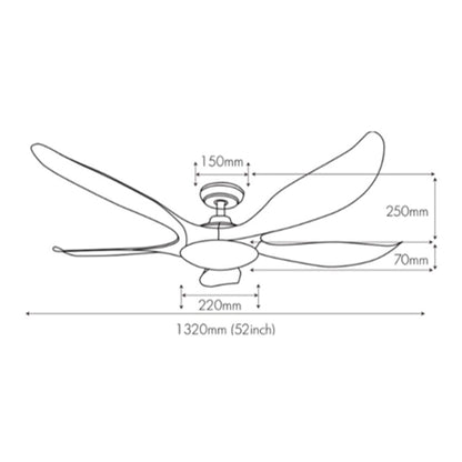 Mistral D'Fan 52" Typhoon 52 DC Ceiling Fan