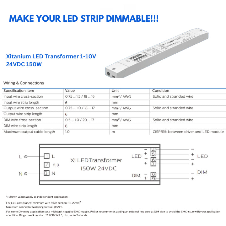 Philips LS161 13W 24V COB LED strip/ Continuous no dot LED strip/ Cove light/ Cabinet Lighting