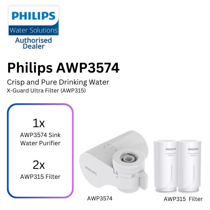 Philips AWP3753 / AWP3754 On Tap Water Purifier X-Guard Microfiltration System Granular Activated Carbon Faucet