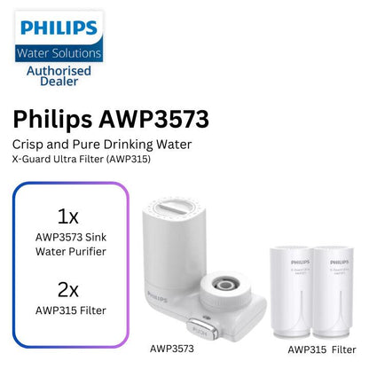 Philips AWP3753 / AWP3754 On Tap Water Purifier X-Guard Microfiltration System Granular Activated Carbon Faucet