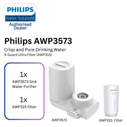 Philips AWP3753 / AWP3754 On Tap Water Purifier X-Guard Microfiltration System Granular Activated Carbon Faucet