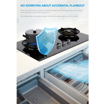 Midea 80cm 2 Burner / 3 Burner Gas Hob (TG/ LPG) - MBI-SN20 (80cm) // MBI-SN30 (88cm)