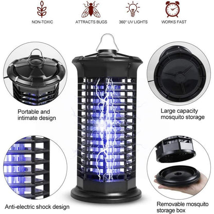 JY-269 Electric Mosquito Killer 1000V Powerful Insect Zapper UV Lamp for Home, Bedroom, Kitchen, Office