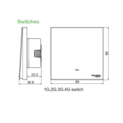 Schneider Electric AvatarOn C Switch and Socket | White / Dark Grey / Wine Gold