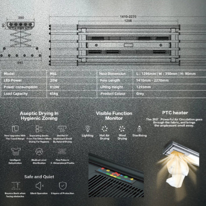 Orlant Smart Drying Rack M6L | Redefining Home Drying with Tech Elegance