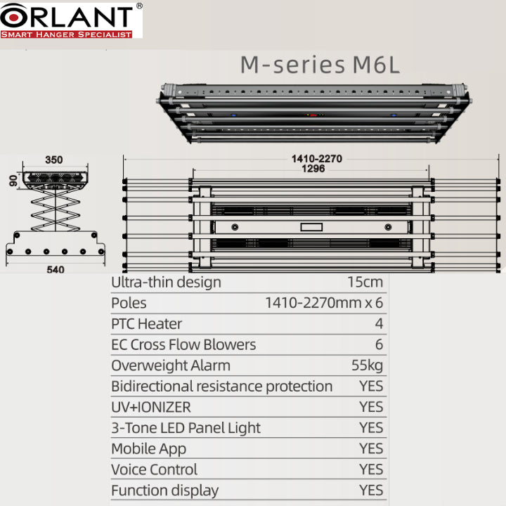 Orlant Smart Drying Rack M6L | Redefining Home Drying with Tech Elegance