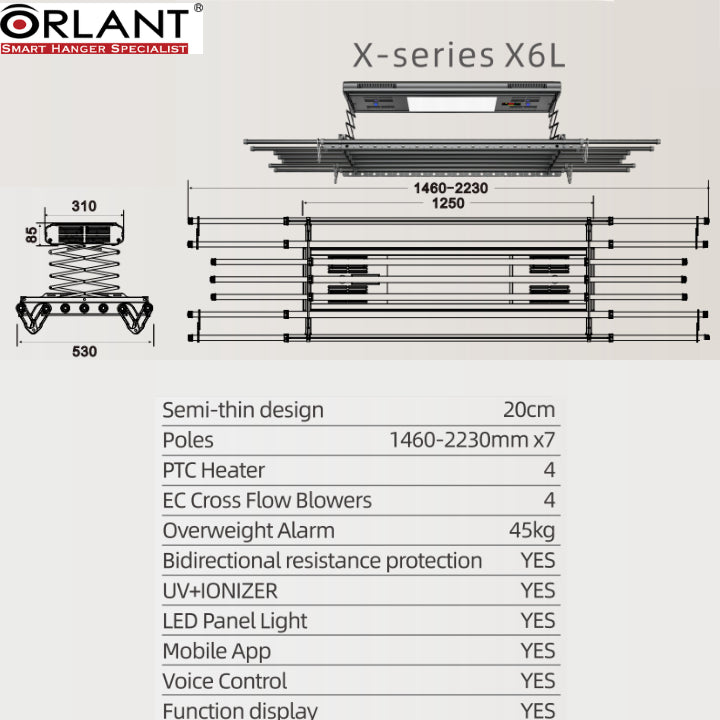 Orlant Smart Drying Rack X6L( X-series X6L )